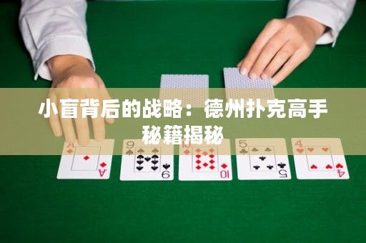 小盲背后的戰(zhàn)略：德州撲克高手秘籍揭秘