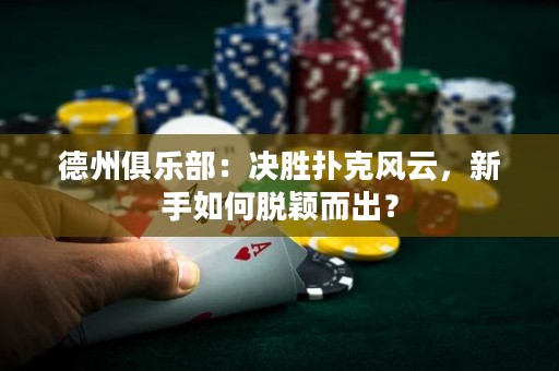 德州俱樂部：決勝撲克風(fēng)云，新手如何脫穎而出？