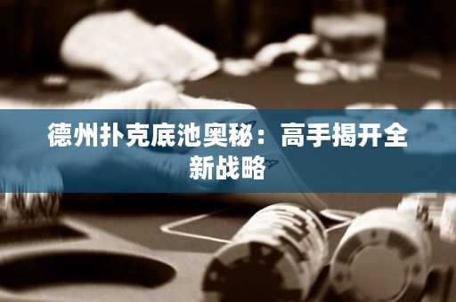 德州撲克底池奧秘：高手揭開全新戰(zhàn)略