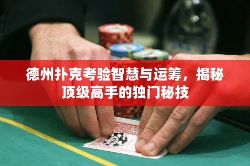 德州撲克考驗智慧與運籌，揭秘頂級高手的獨門秘技