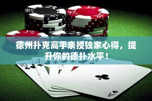 德州撲克高手親授獨(dú)家心得，提升你的德?lián)渌剑? title=