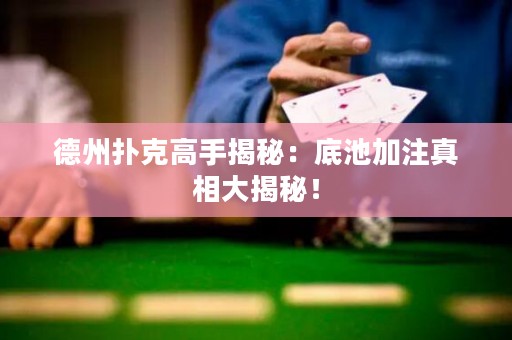 德州撲克高手揭秘：底池加注真相大揭秘！