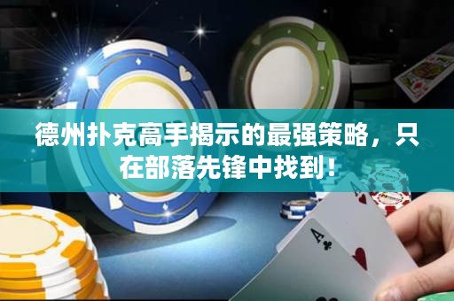 德州撲克高手揭示的最強(qiáng)策略，只在部落先鋒中找到！