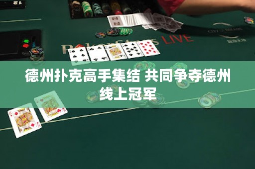 德州撲克高手集結(jié) 共同爭奪德州線上冠軍