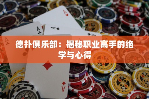 德?lián)渚銟凡浚航颐芈殬I(yè)高手的絕學(xué)與心得