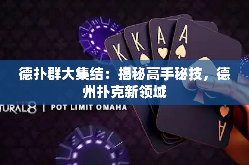 德?lián)淙捍蠹Y(jié)：揭秘高手秘技，德州撲克新領(lǐng)域